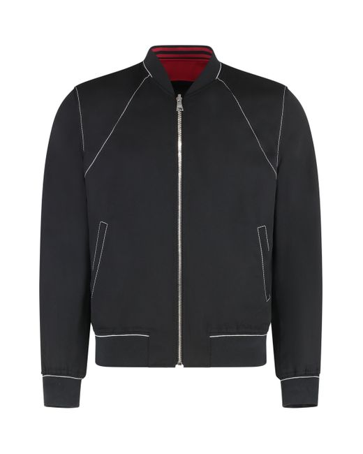 Alexander McQueen Black Wool Bomber Jacket for men