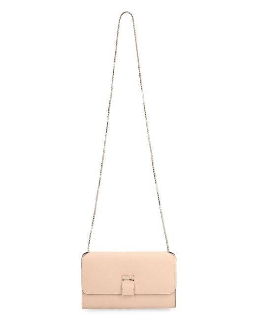 Valextra Natural Nolo Leather Clutch