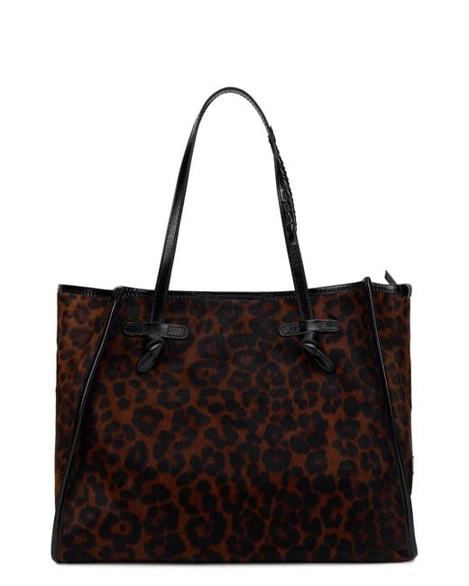 Gianni Chiarini Black Animal Print Tote Bag