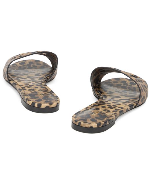Dolce & Gabbana Multicolor Animal Print Calfskin Ciabatta Sandals