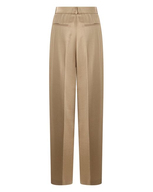 Peserico Natural Stretch Cotton Satin Trousers