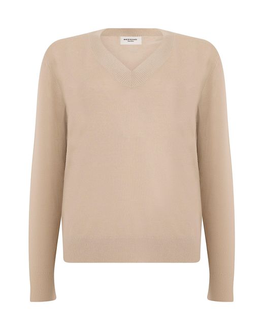 Weekend by Maxmara Natural V-Neck Long-Sleeve Sweater