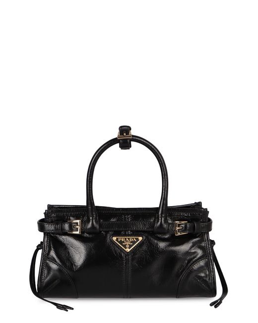 Borsa a mano Bonnie mini in pelle di Prada in Black