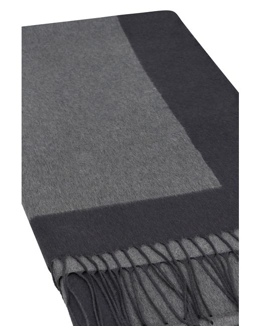 Sciarpa jacquard in seta di Saint Laurent in Gray da Uomo
