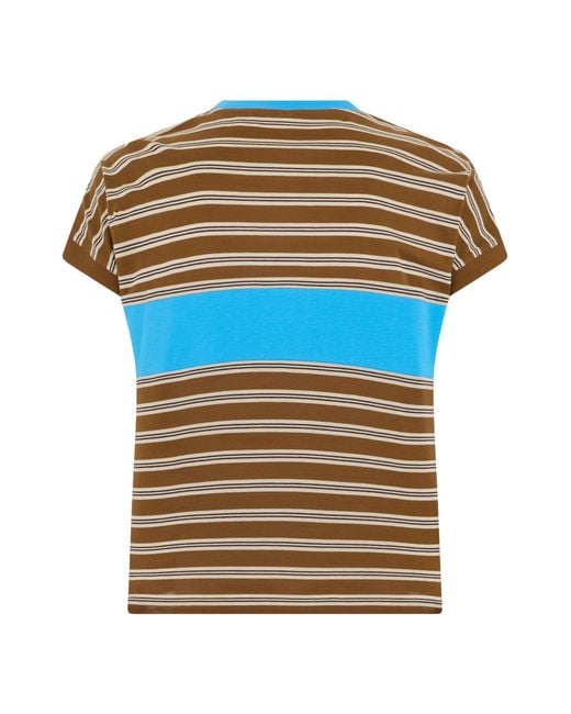 Versace Blue Striped T-Shirt for men