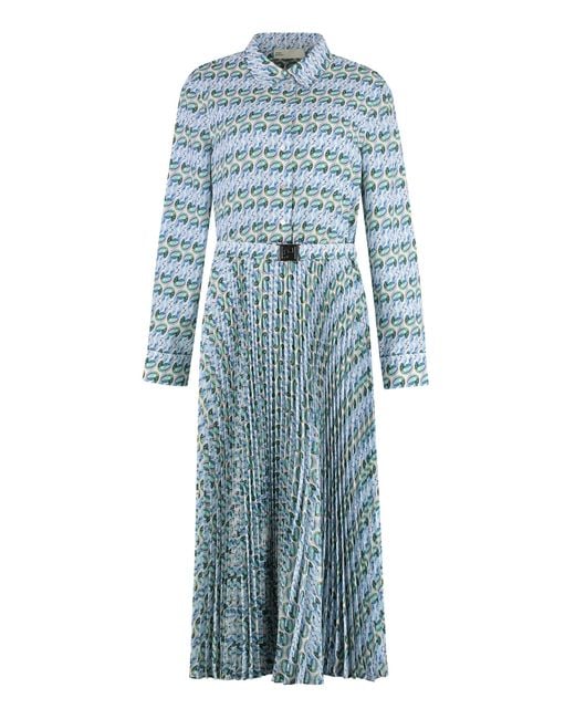 Tory Burch Blue Graphic Print Shirt Dress