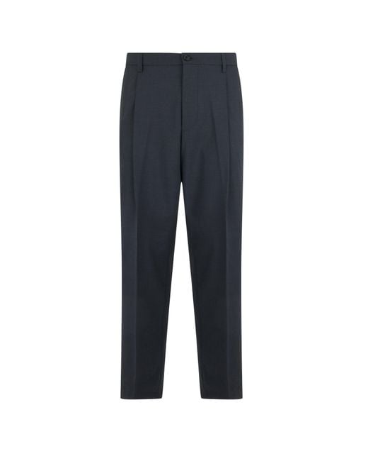 Department 5 Blue Wool Blend Pants for men
