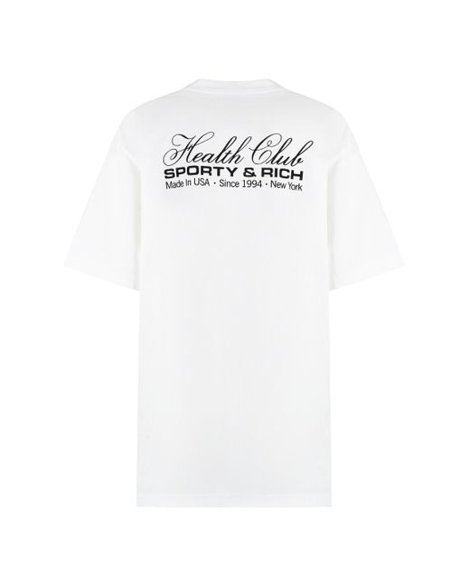 Sporty & Rich White Cotton Crew-neck T-shirt