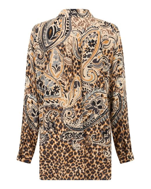 Etro Multicolor Printed Silk Blouse
