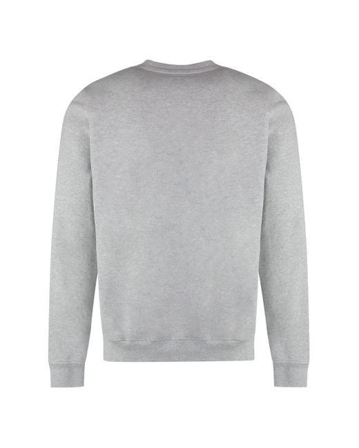 Sporty & Rich Gray Cotton Crew-Neck Sweatshirt for men