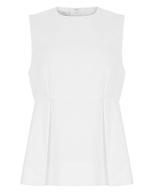 Vince White Sleeveless Blouse