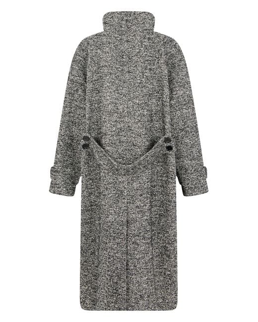 Dolce & Gabbana Gray Long Double-Breasted Coat