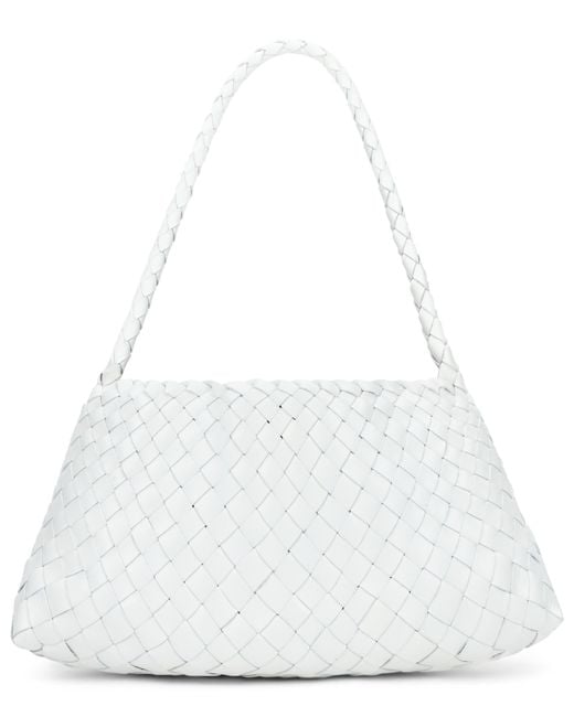 Dragon Diffusion White Woven Shoulder Bag