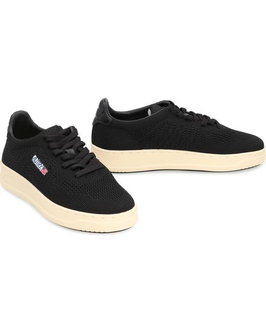 Autry Black Medalist Easeknit Low-Top Sneakers