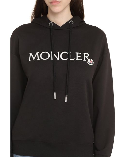 Moncler Black Cotton Hoodie