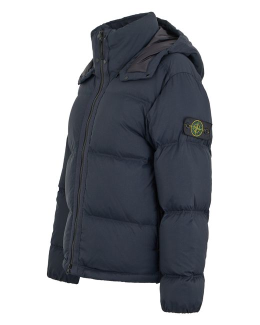 Stone Island Blue Down Jacket for men