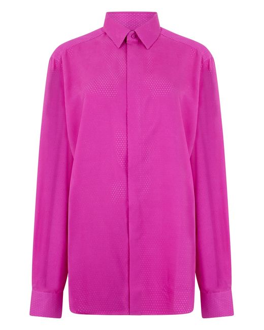 Tom Ford Pink Silk Brocade Shirt for men