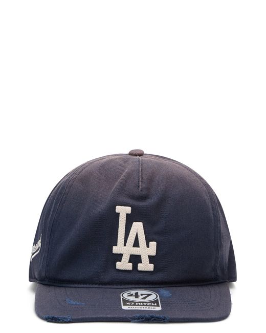 Represent Blue Cotton Cap With Embroidery for men