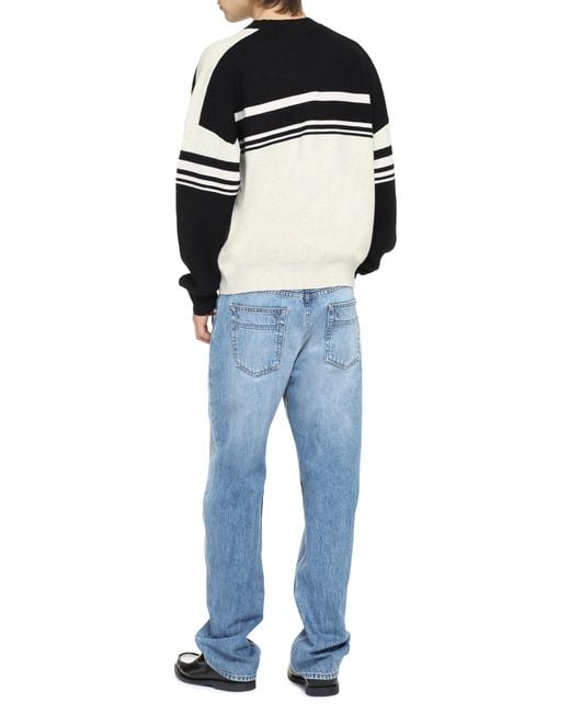 Isabel Marant Black Cotton Blend Crew-Neck Sweater for men