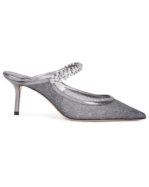 Jimmy Choo White Pointed Kitten Heel Shoe