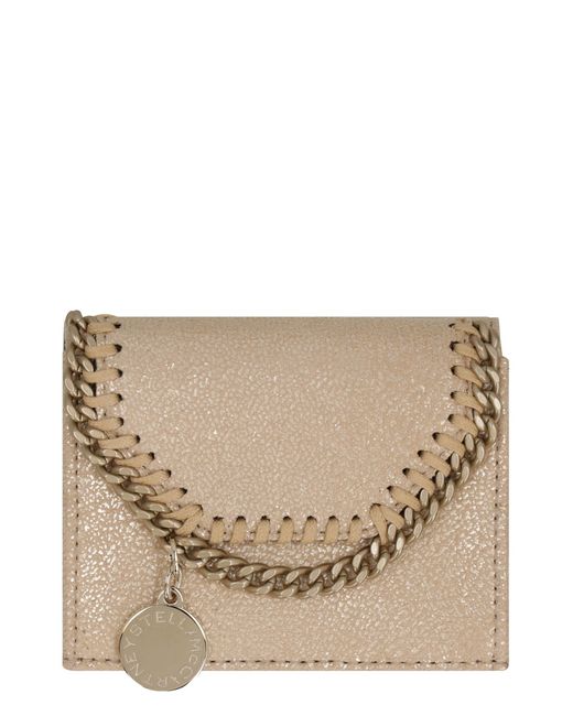 Stella McCartney Natural Tri-Fold Falabella Wallet