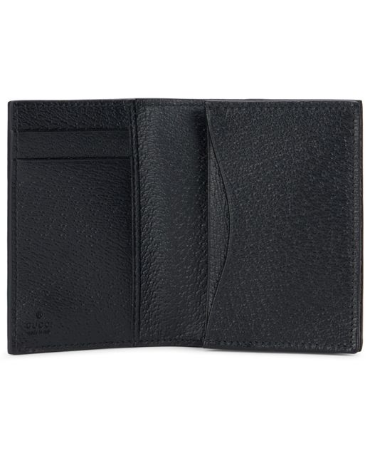 Gucci Black Gg Marmont Leather Card Case for men
