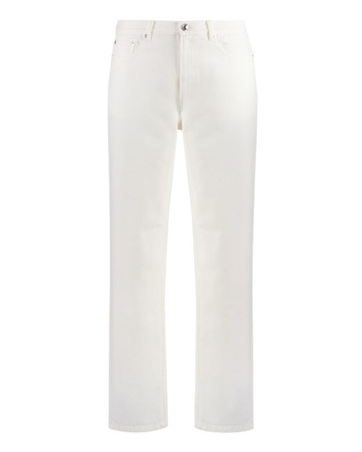 Jeans straight leg Martin a 5 tasche di A.P.C. in White da Uomo