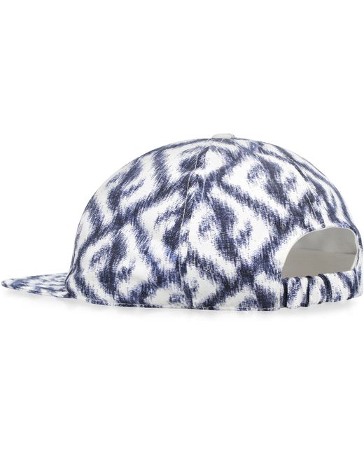 Fendi Blue Silk Baseball Cap for men