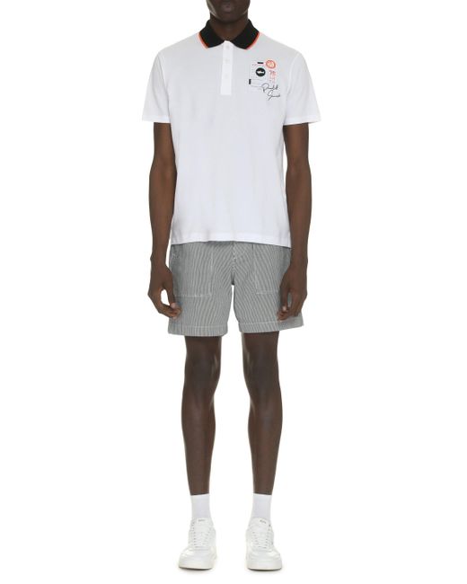 Woolrich Gray Cotton Bermuda Shorts for men