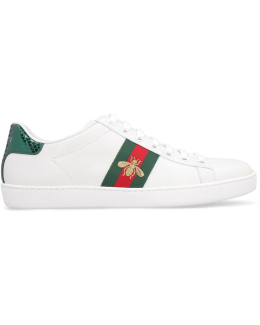 Gucci White Bee \u0026 Star New Ace Sneakers da Uomo di GUCCI