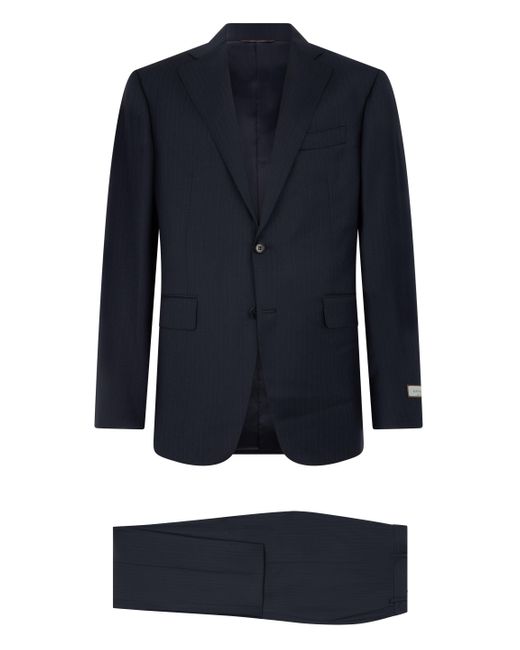Canali Blue Two-Piece Wool Suit for men