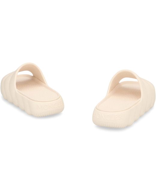 Moncler White Lilo Rubber Slides