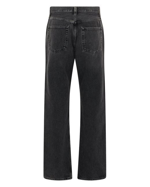 Agolde Black Straight Jeans