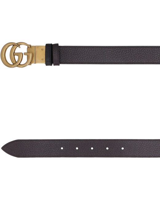 Cintura reversibile in pelle di Gucci in Black da Uomo