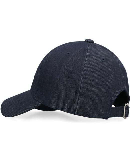 A.P.C. Blue Logo Baseball Cap for men