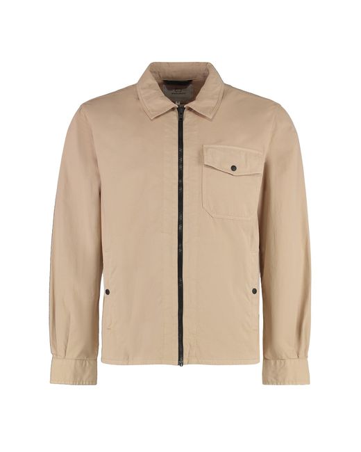 Woolrich Natural Gabardine Overshirt for men