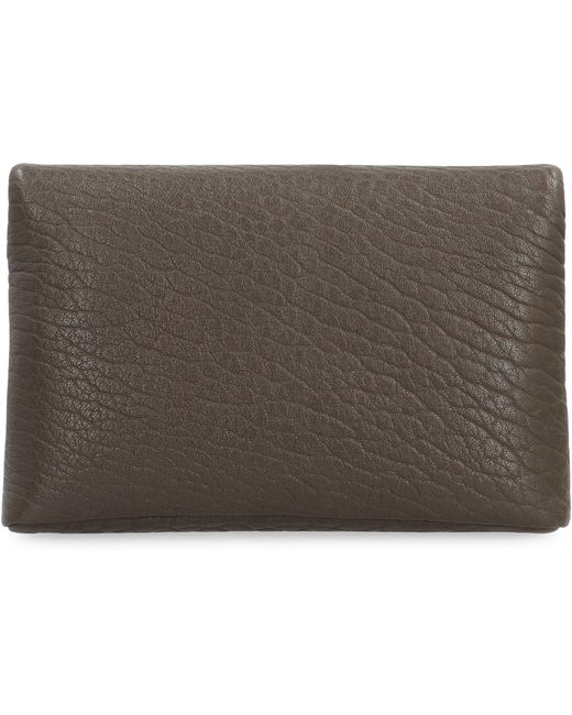 Saint Laurent Gray Cassandre Leather Clutch