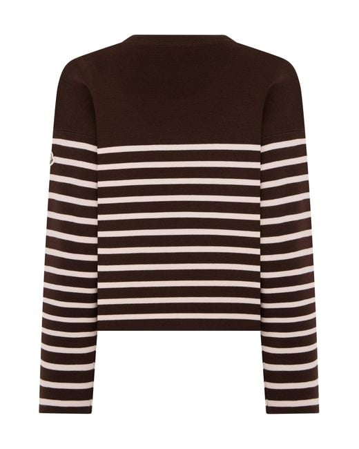 Moncler Black Long Sleeve Striped Sweater