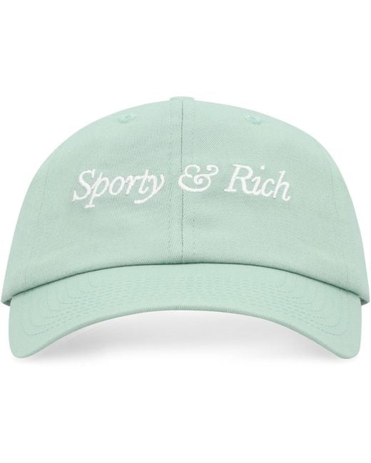 Sporty & Rich Green Logo Baseball Cap