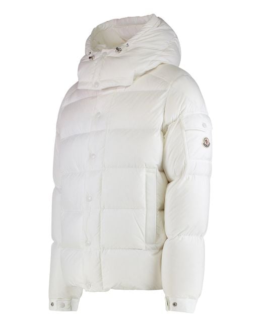 Moncler White Short Jacket Maya 70 With Hood for men