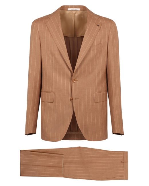 Tagliatore Brown Wool Two-pieces Suit for men