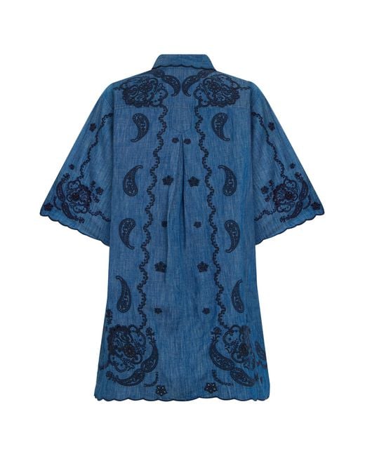 Zimmermann Blue Short Dress