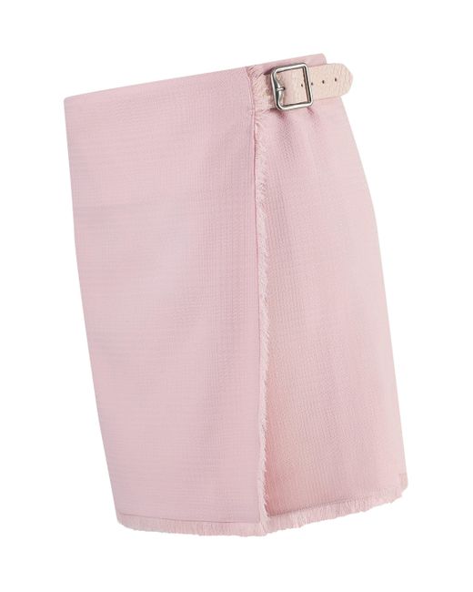 Minigonna a portafoglio di Burberry in Pink