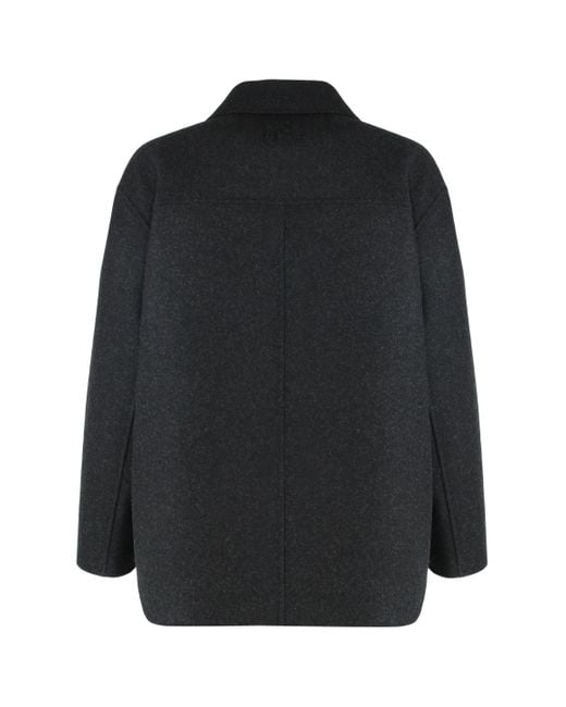 Fendi Black Woolen Coat for men