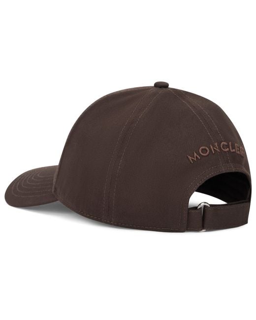 Moncler Brown Cap With Logo for men