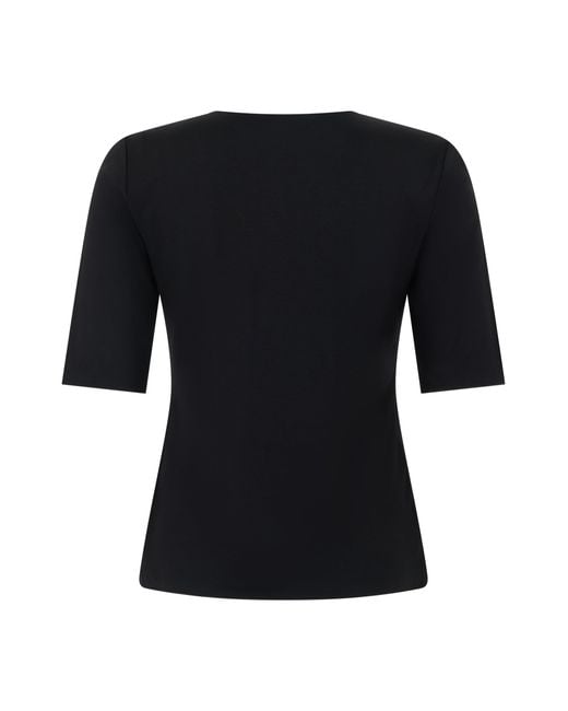 Emporio Armani Black Short Sleeve T-Shirt With V-Neck