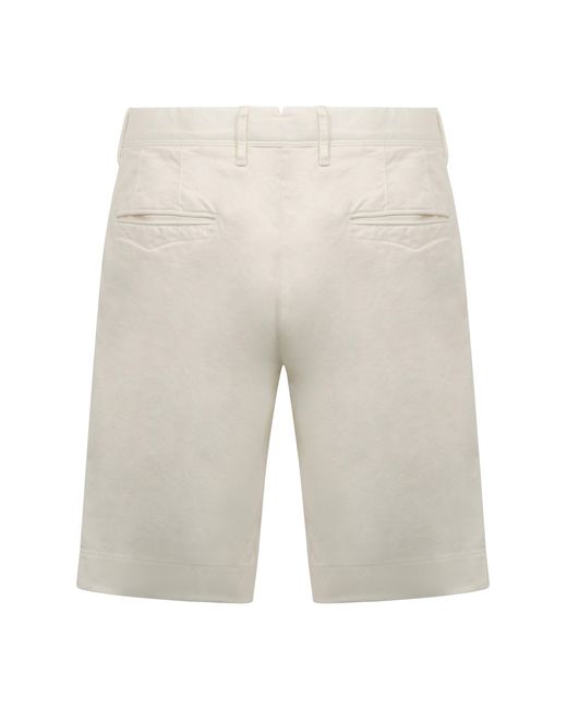 Slowear White Cotton Bermuda for men