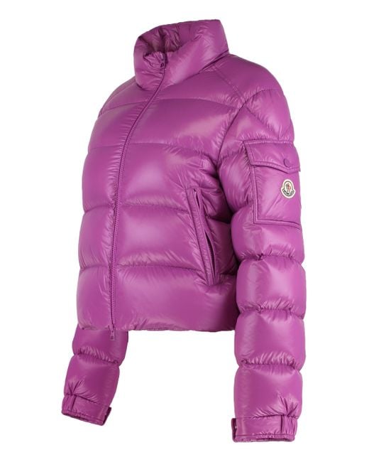 Moncler Purple Petra Short Down Jacket