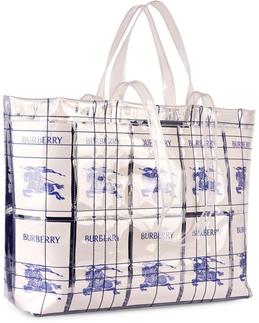 Tote bag con logo di Burberry in Multicolor da Uomo