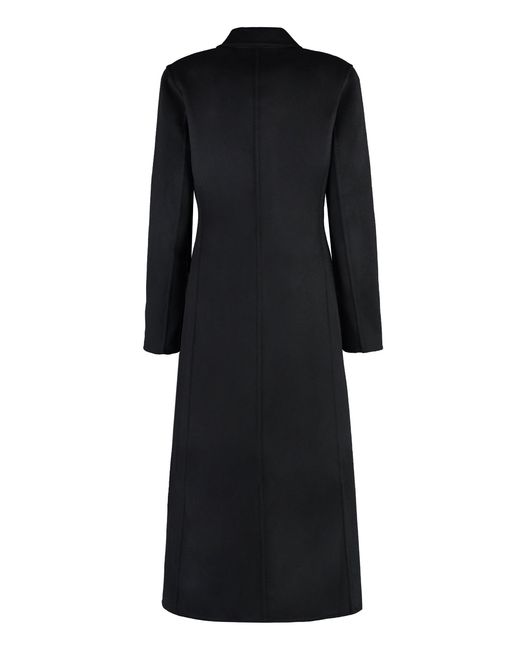 Tory Burch Black Single-Breasted Wool Coat